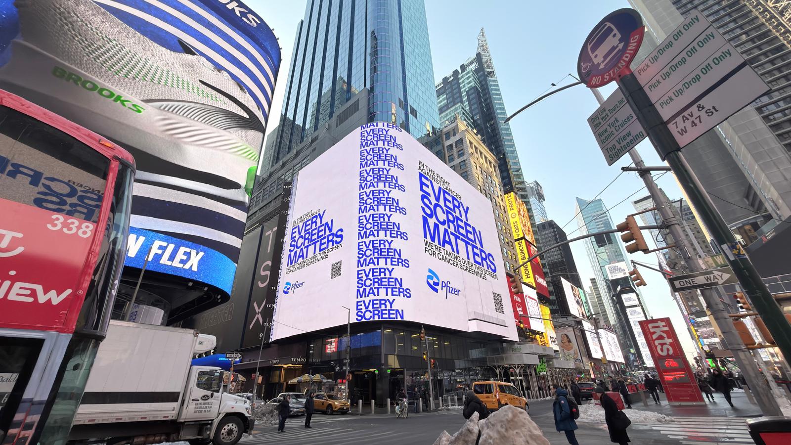 Pfizer Every Screen Matters World Cancer Day campaign artwork, related project