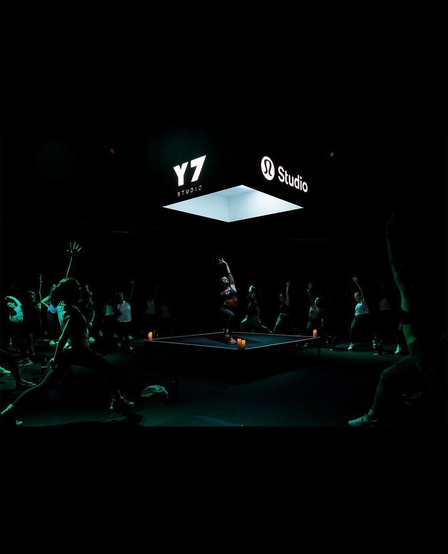 lululemon Studio participant inside the immersive experience