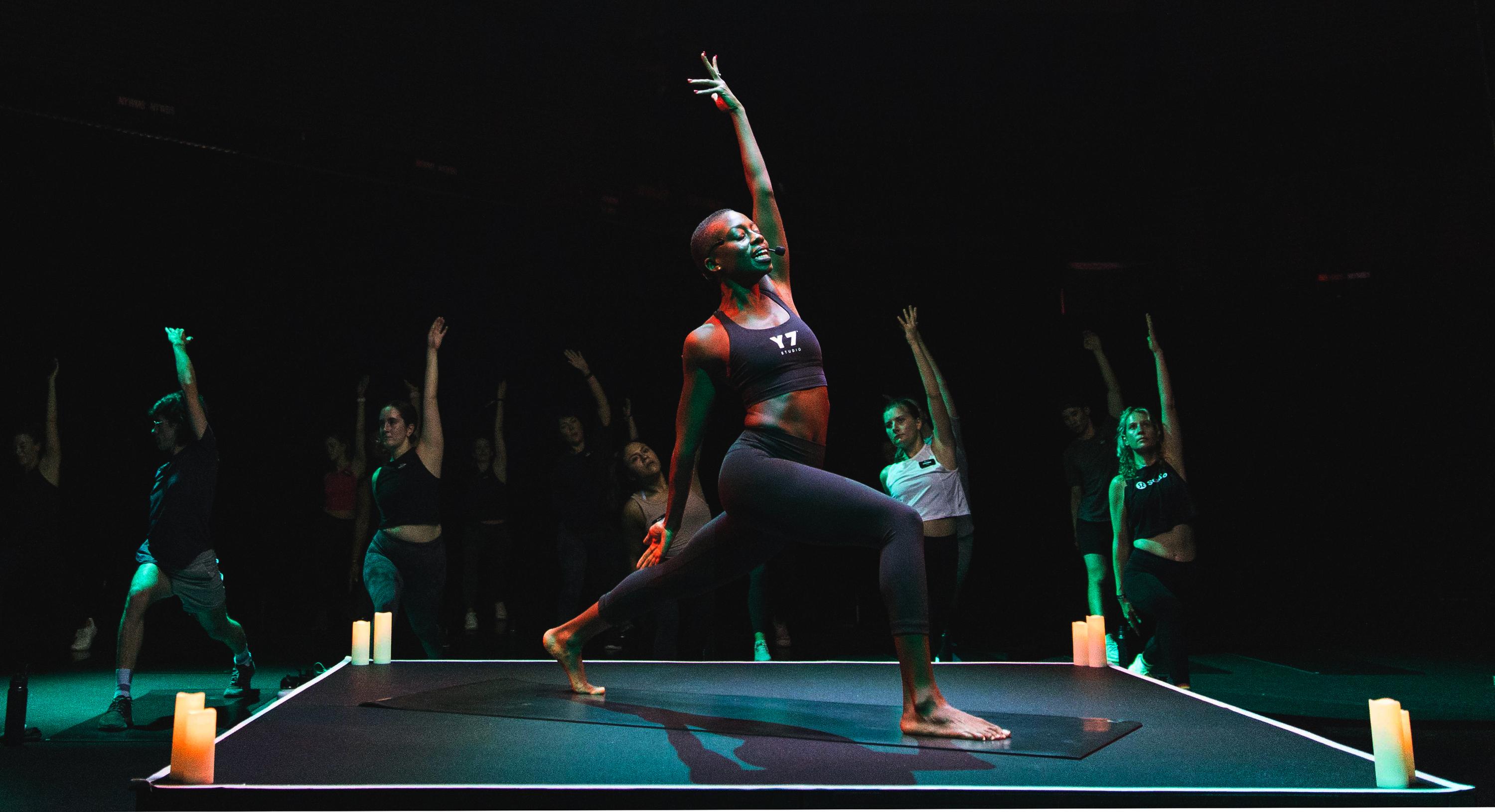 lululemon Studio presentation inside an immersive media space