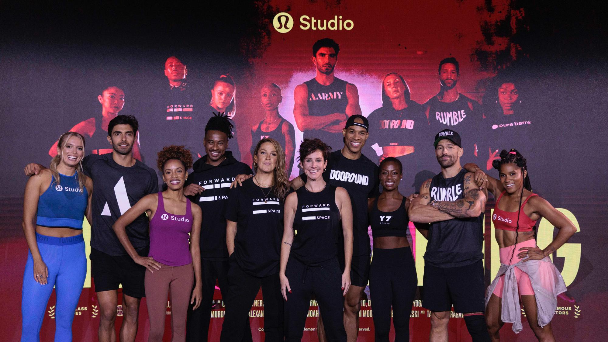 Wide view of the lululemon Studio experience